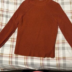 Burnt orange knit long sleeve